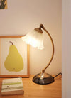 French retro flower glass table lamp
