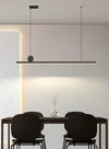 Nordic simple LED long strip restaurant chandelier