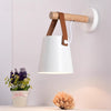 Nordic personalized leather belt bedroom wall lamp