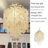 French style living room shell chandelier