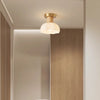 Cream style solid wood ceiling lamp