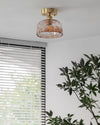 American retro aisle glass ceiling lamp