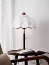 French retro solid wood table lamp