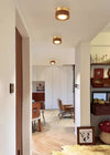 Retro solid wood corridor LED ceiling light