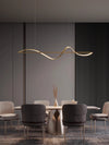 All-copper personality creative long strip restaurant chandelier