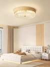 American retro round glass bedroom ceiling lamp