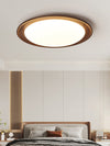 Ultra-thin walnut bedroom ceiling lamp