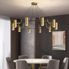 Retro golden wrought iron chandelier