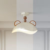 Creative Cream Style Red Panda Ceiling Lamp