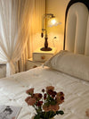 Medieval style bedroom bedside study flower table lamp