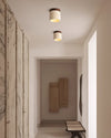 Natural yellow travertine aisle ceiling lamp