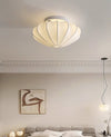 Cream silk bedroom ceiling lamp