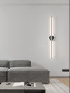 Creative geometric long strip mirror front wall lamp