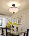 Simple retro American style iron bedroom ceiling lamp
