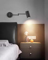 Nordic long pole foldable rotating wall lamp