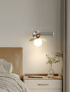 Cream style movable bedside wall lamp