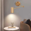 Nordic long pole foldable rotating wall lamp