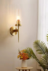 Full copper glass bedside aisle wall lamp