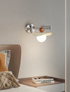 Cream style movable bedside wall lamp