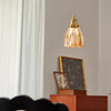 Medieval style bedroom bedside glass flower small chandelier