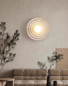 Nordic resin circle corrugated wall lamp