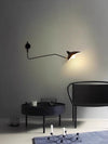 Retro personality long pole rotatable wall lamp