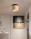 Natural yellow travertine aisle ceiling lamp