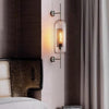 Retro bedside glass long pole wall lamp