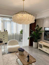 French style living room shell chandelier