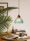 Wabi-sabi style bedroom bedside French glass restaurant small chandelier