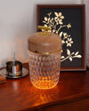 Creative pine cone glass table lamp