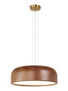 Japanese retro restaurant chandelier walnut wood grain