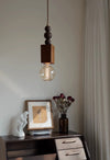 Vintage Walnut Bedroom Bedside Chandelier