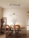 Swing arm flying saucer dining room chandelier