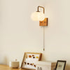 Creative cotton shape solid wood wall lamp