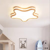 LED children's room solid wood ceiling lamp