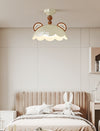 Creative Cream Style Red Panda Ceiling Lamp