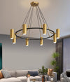 Retro golden wrought iron chandelier