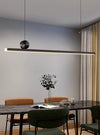 Nordic simple LED long strip restaurant chandelier