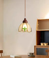 Wabi-sabi style bedroom bedside French glass restaurant small chandelier
