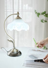 French retro glass bedside table lamp