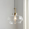 Vintage Bauhaus Glass Chandelier