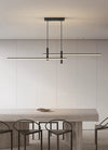 Minimalist one-word long strip chandelier