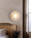 Nordic resin circle corrugated wall lamp