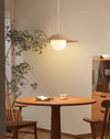 Cream style glass dining pendant light