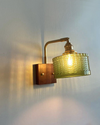 Japanese style retro glass bedroom bedside wall lamp