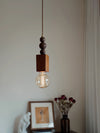 Vintage Walnut Bedroom Bedside Chandelier