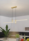 Minimalist one-word long strip chandelier