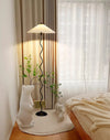 Pleated vintage floor lamp