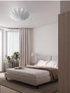 Cream silk bedroom ceiling lamp